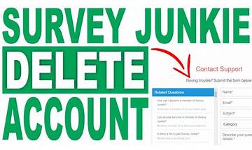 How to delete the survey junkie account today?